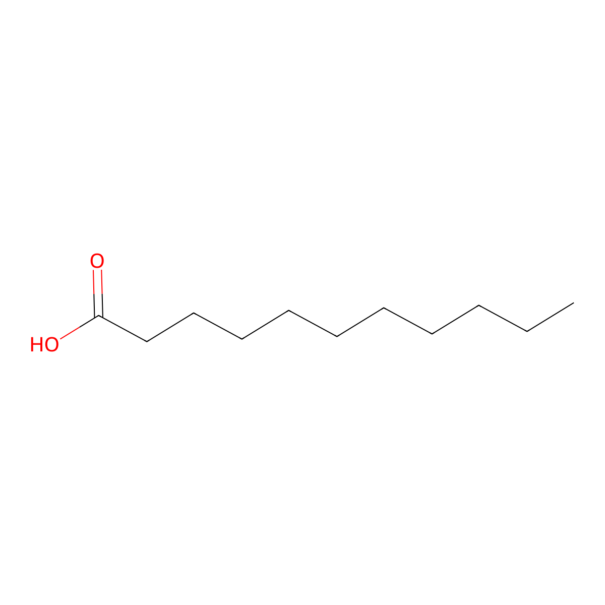 Undecanoic Acid molecular structure, CAS 112-37-8