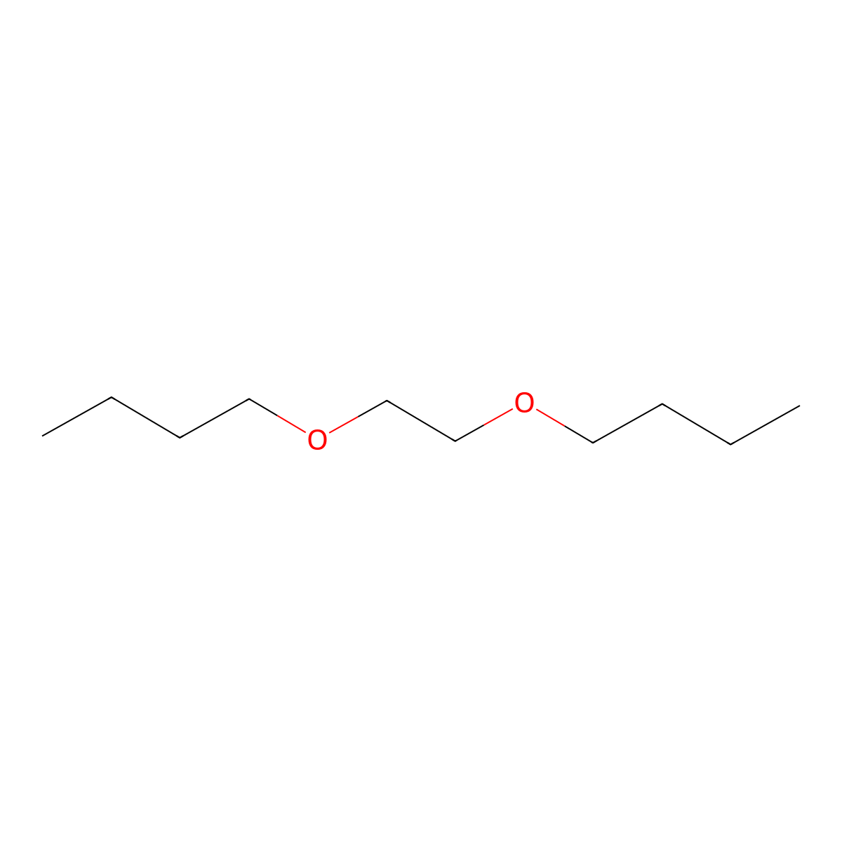 Ethylene glycol dibutyl ether molecular structure, CAS 112-48-1