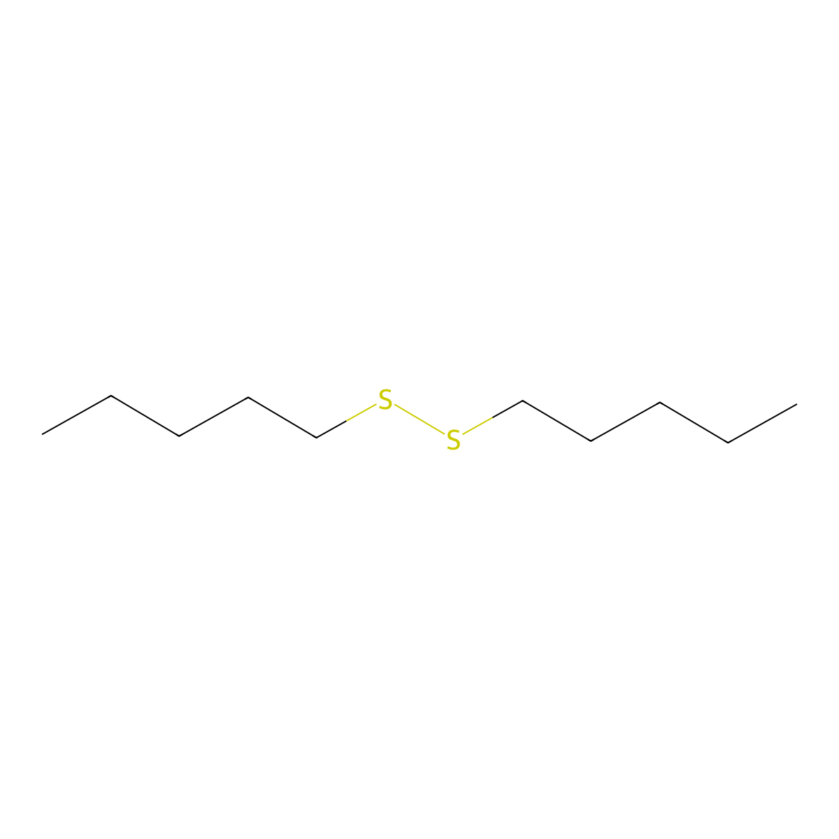 Dipentyl disulfide molecular structure, CAS 112-51-6