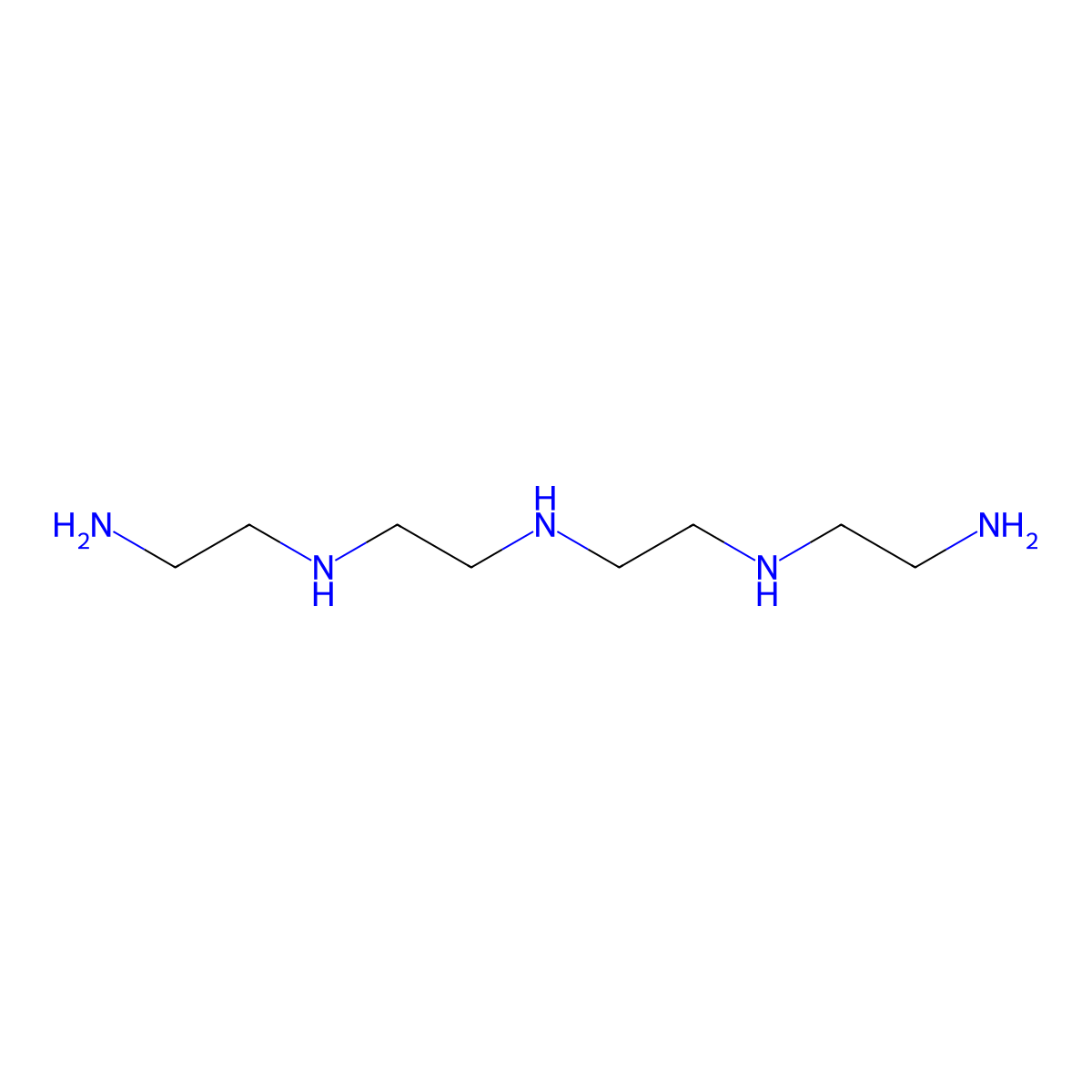 Tetraethylenepentamine molecular structure, CAS 112-57-2