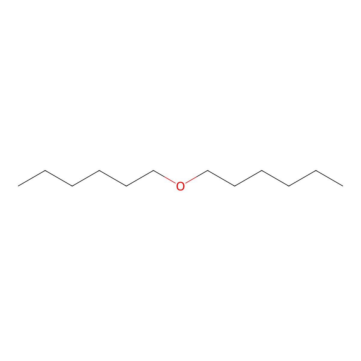Dihexyl ether molecular structure, CAS 112-58-3