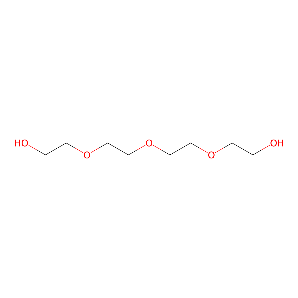 Tetraethylene Glycol molecular structure, CAS 112-60-7