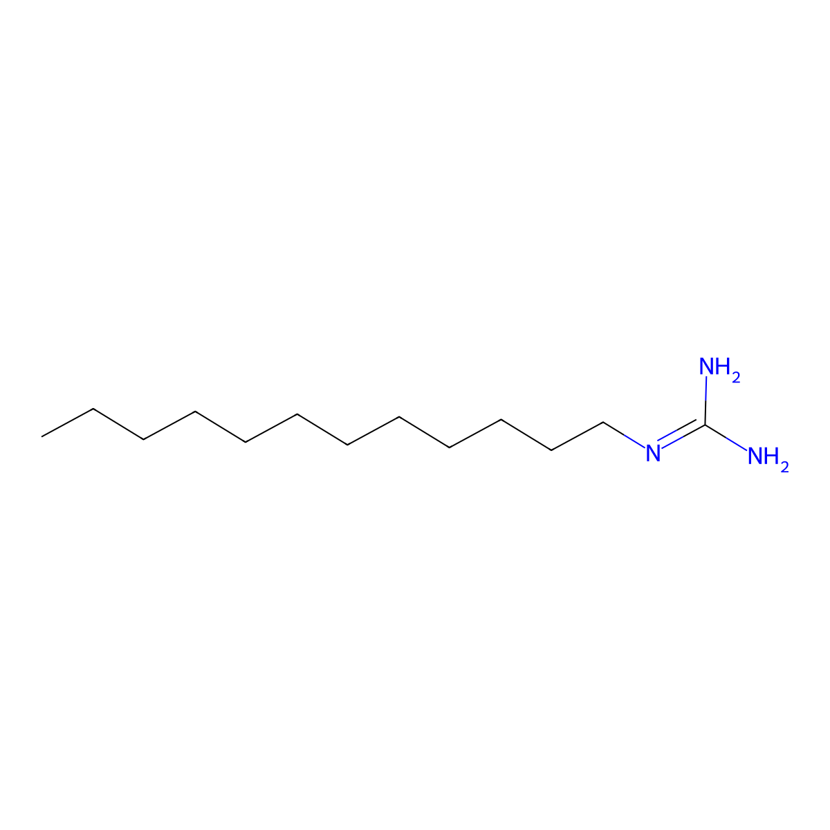 Guanidine, dodecyl- molecular structure, CAS 112-65-2