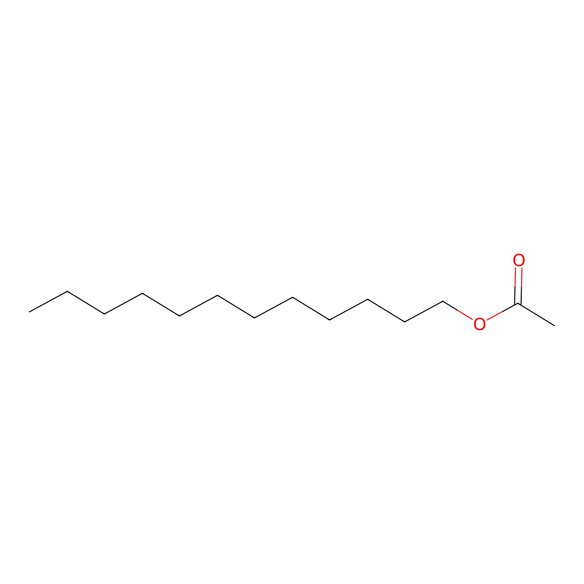 Dodecyl acetate molecular structure, CAS 112-66-3