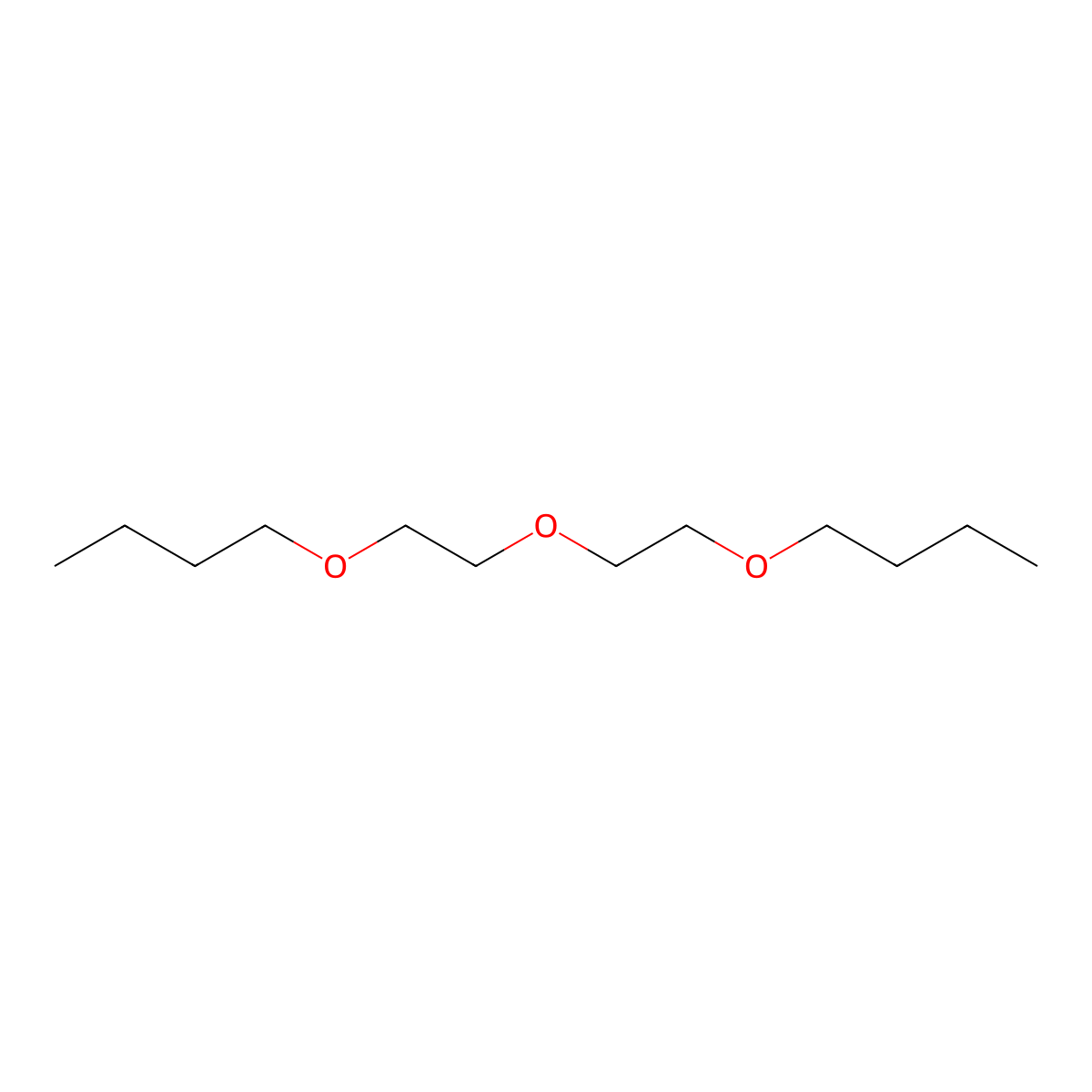 Diethylene glycol dibutyl ether molecular structure, CAS 112-73-2