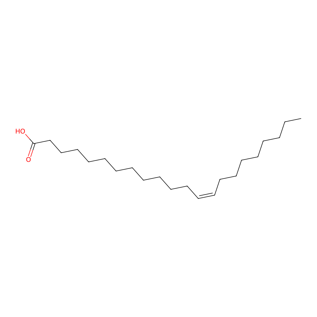 Erucic Acid molecular structure, CAS 112-86-7