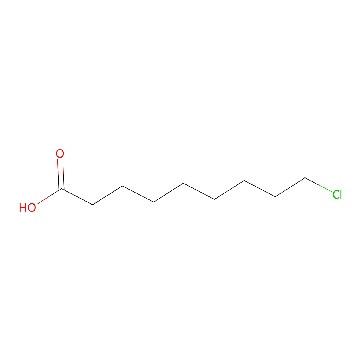 Nonanoic acid, 9-chloro- molecular structure, CAS 1120-10-1