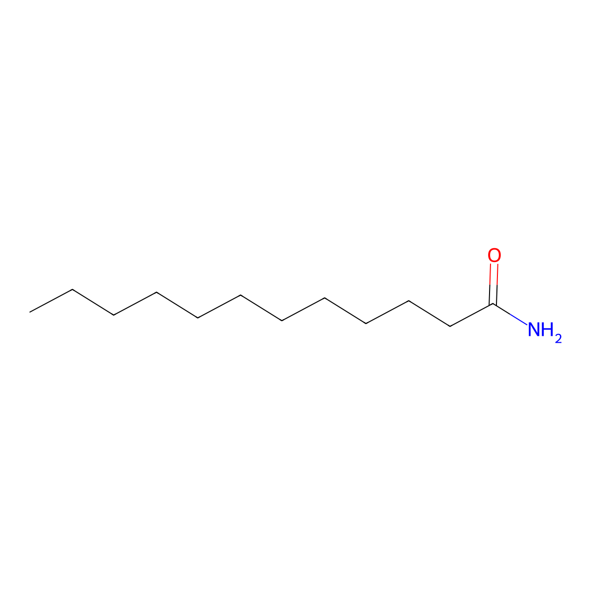 Dodecanamide molecular structure, CAS 1120-16-7