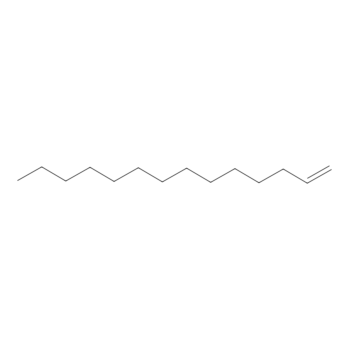 1-Tetradecene molecular structure, CAS 1120-36-1