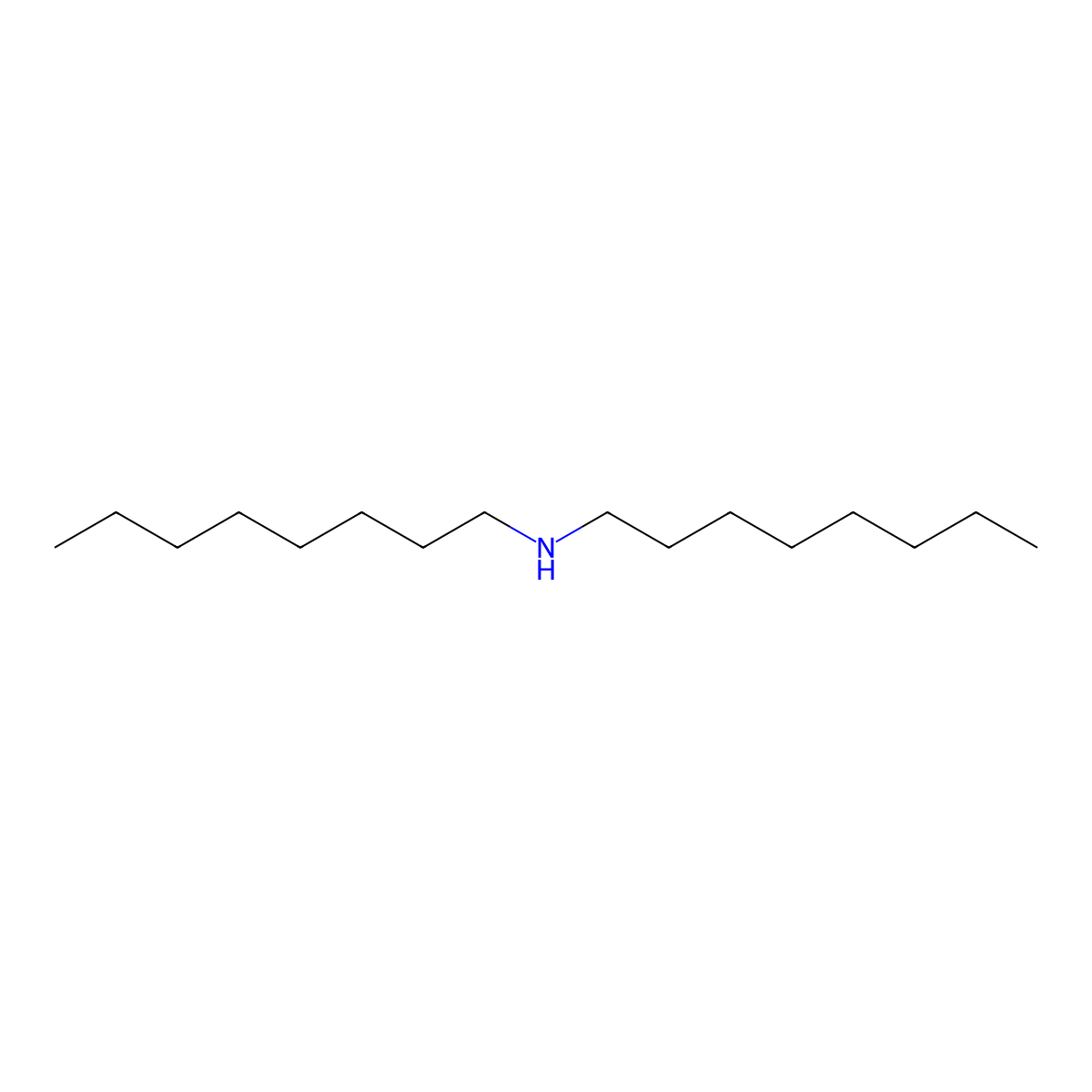 Dioctylamine molecular structure, CAS 1120-48-5