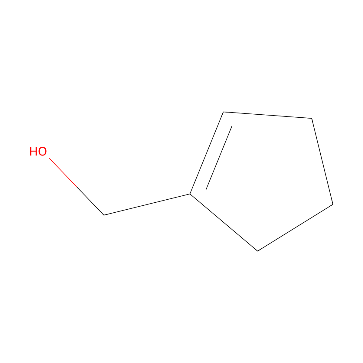 1-Cyclopentene-1-methanol molecular structure, CAS 1120-80-5