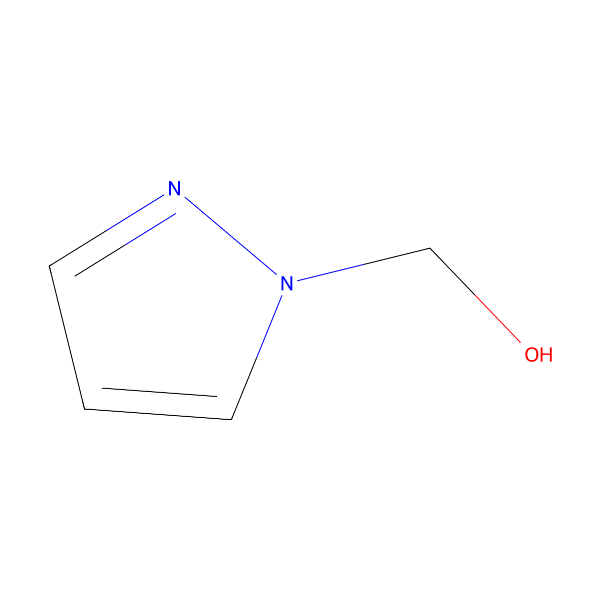 Pyrazol-1-yl-methanol molecular structure, CAS 1120-82-7