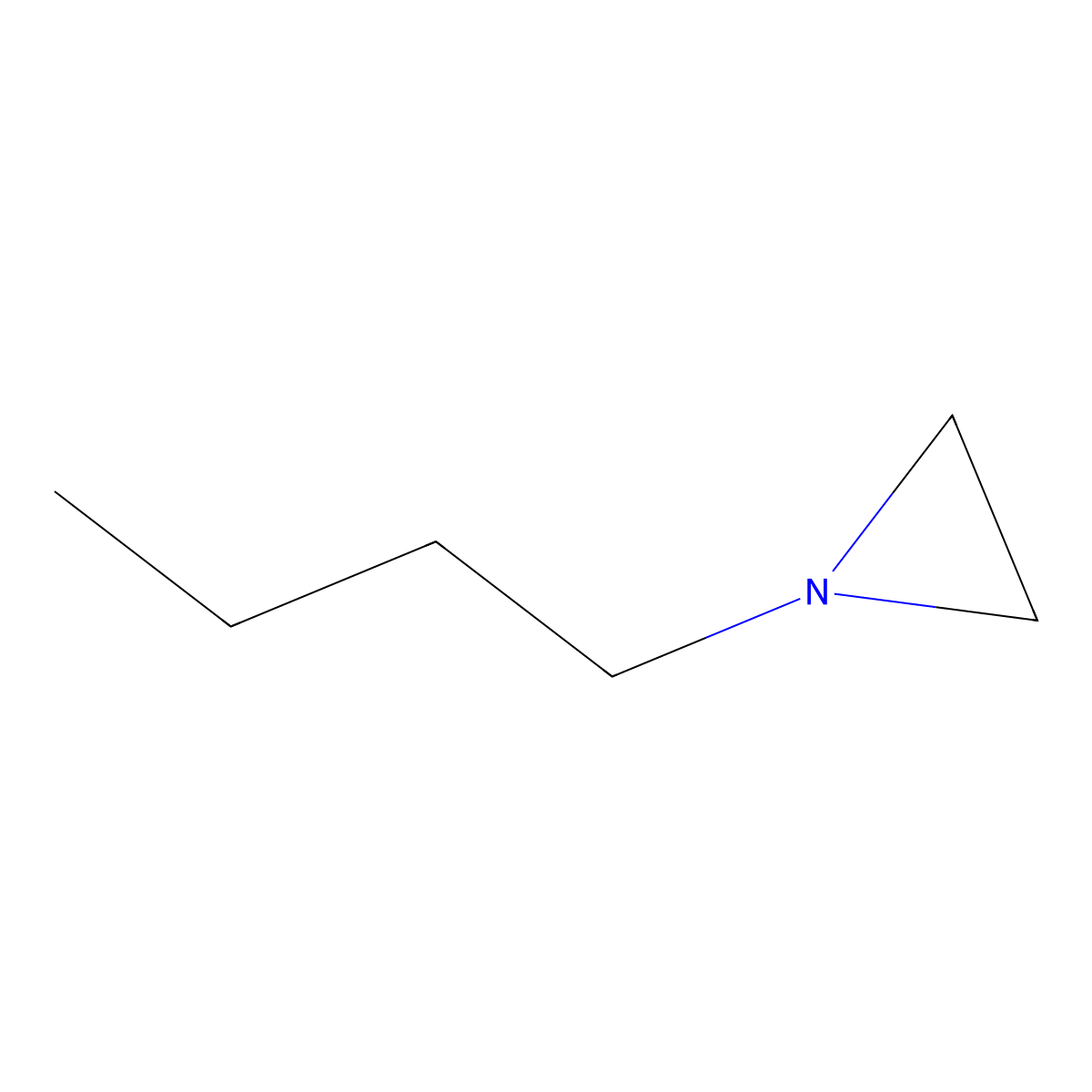 Aziridine, 1-butyl- molecular structure, CAS 1120-85-0