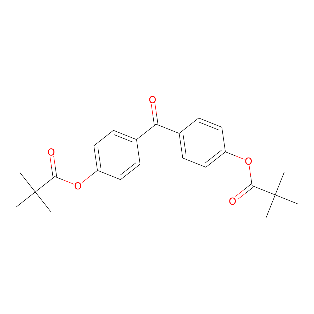 4,4'-Bis(trimethylacetoxy)benzophenone molecular structure, CAS 112004-83-8