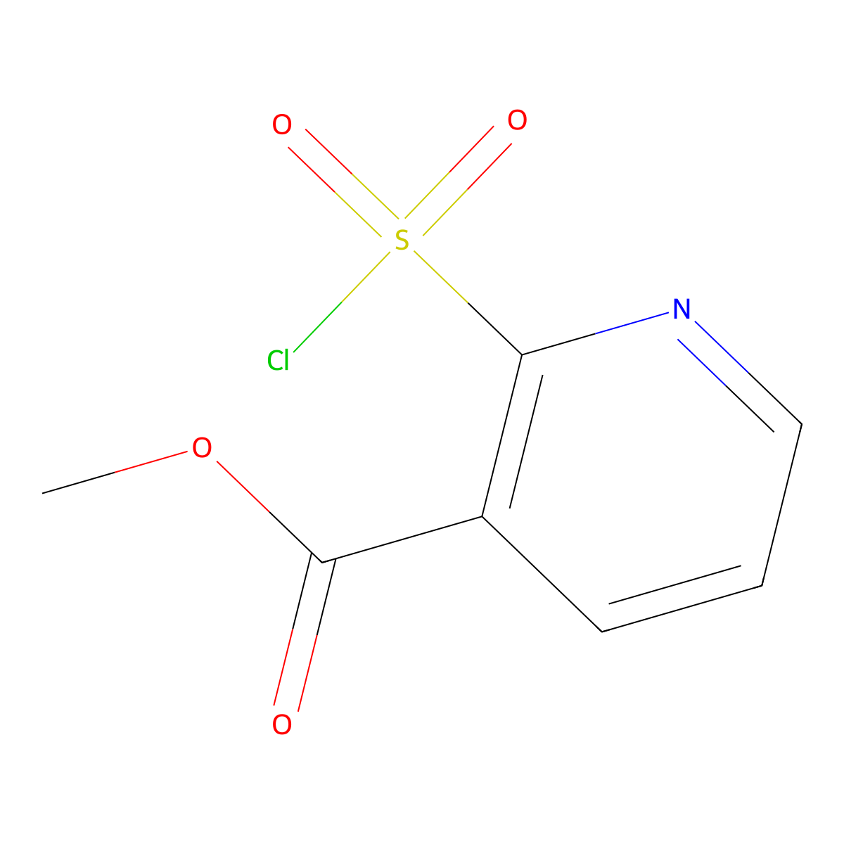 Methyl 2-(chlorosulfonyl)nicotinate molecular structure, CAS 112006-52-7