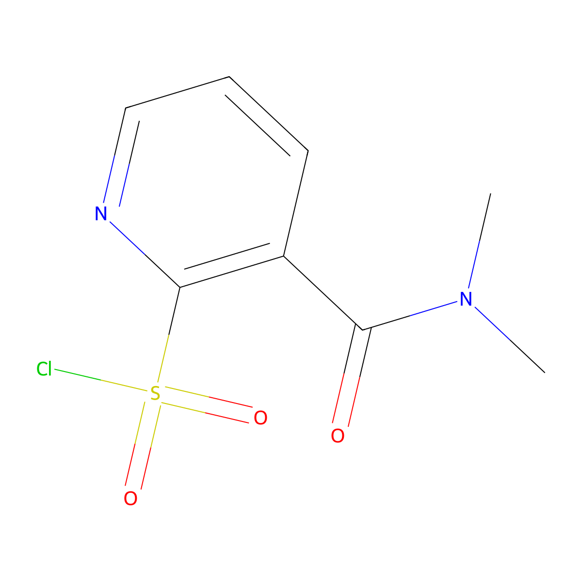 3-(Dimethylcarbamoyl)pyridine-2-sulfonyl chloride molecular structure, CAS 112006-58-3