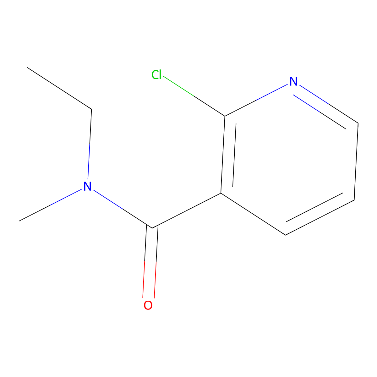 2-Chloro-N-ethyl-N-methylnicotinamide molecular structure, CAS 112006-59-4