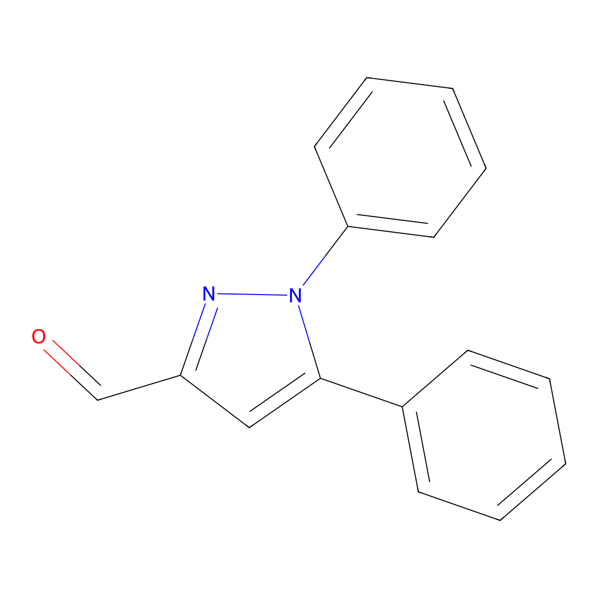 1,5-Diphenyl-1H-pyrazole-3-carbaldehyde molecular structure, CAS 112009-28-6