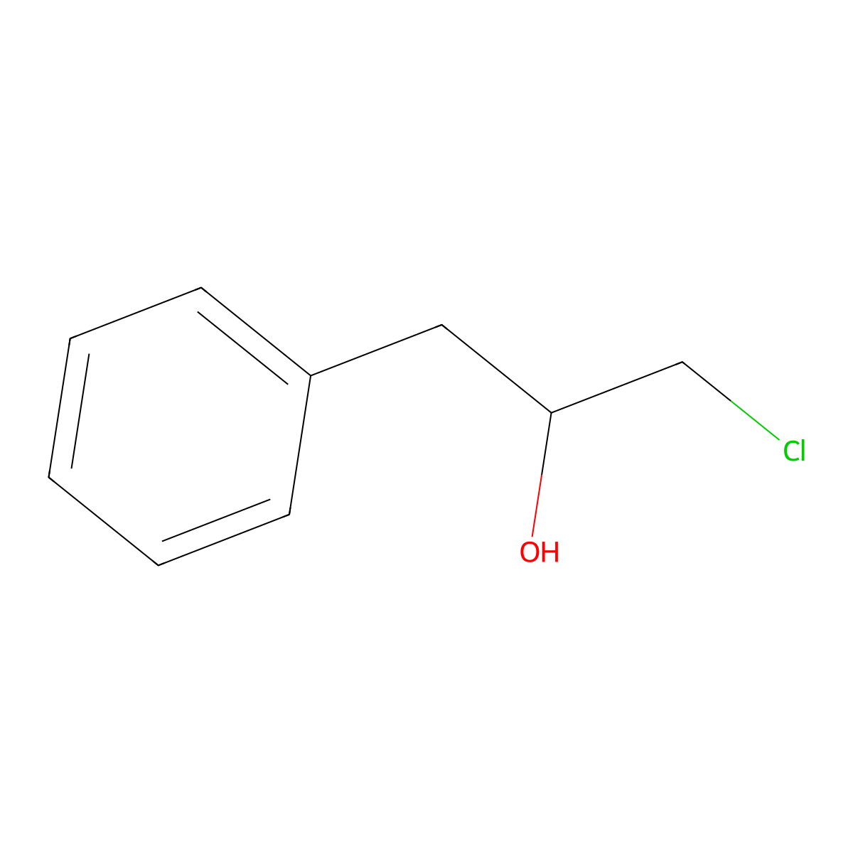 (2R)-1-chloro-3-phenylpropan-2-ol molecular structure, CAS 112009-61-7
