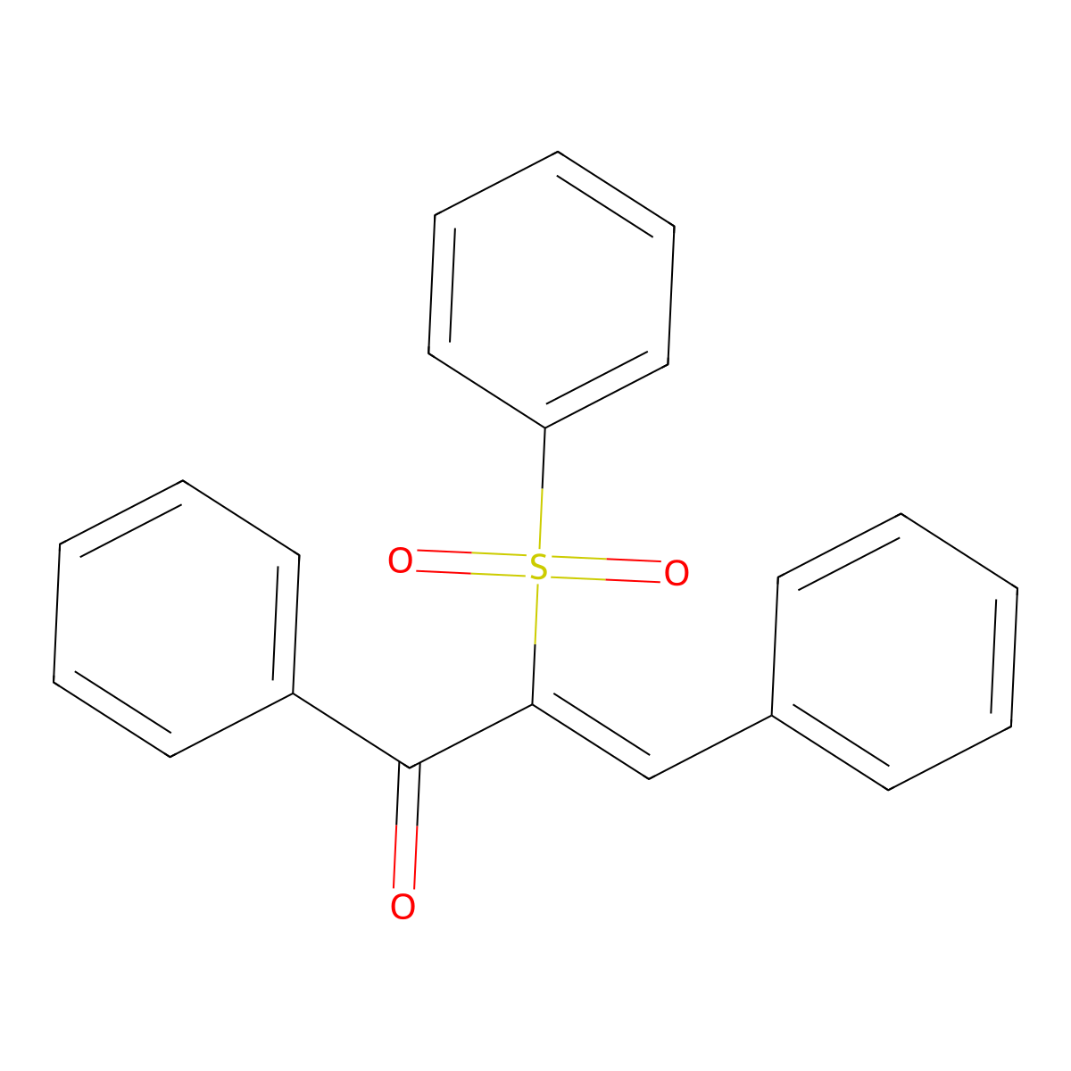 2-(Benzenesulfonyl)-1,3-diphenylprop-2-en-1-one molecular structure, CAS 112013-77-1