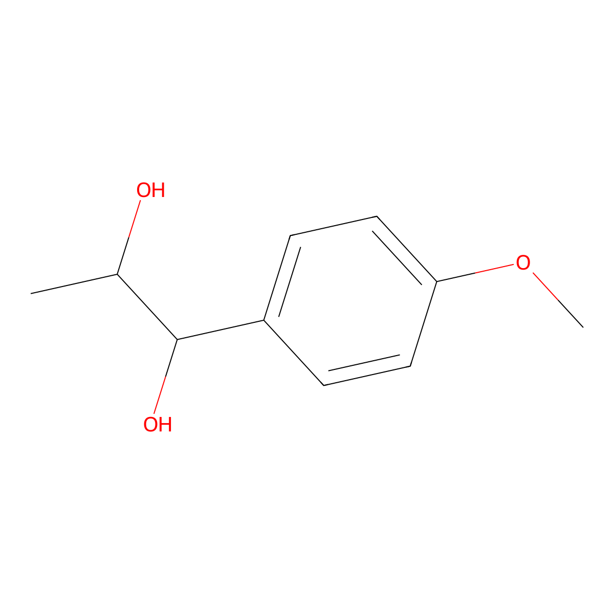 (1S,2S)-1-(4-methoxyphenyl)propane-1,2-diol molecular structure, CAS 112018-74-3