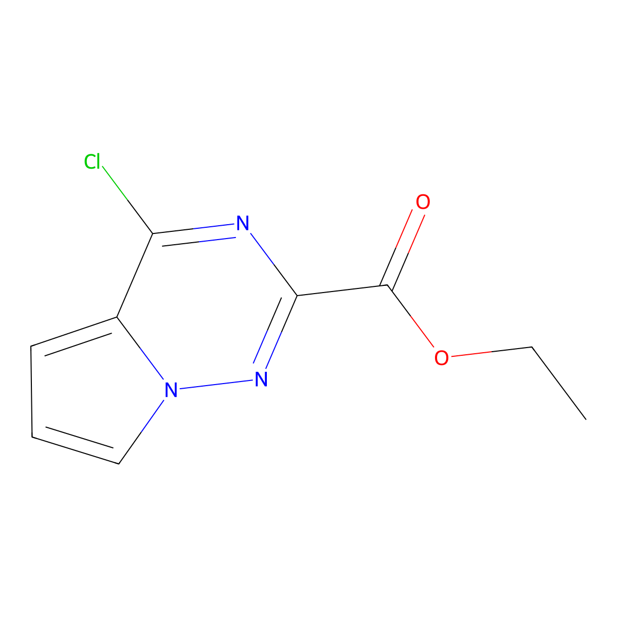Ethyl 4-chloropyrrolo[2,1-f][1,2,4]triazine-2-carboxylate molecular structure, CAS 1120214-92-7