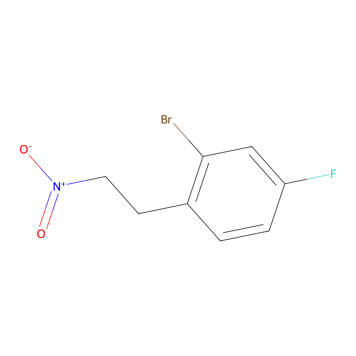 2-Bromo-4-fluoro-1-(2-nitroethyl)benzene molecular structure, CAS 1120214-94-9