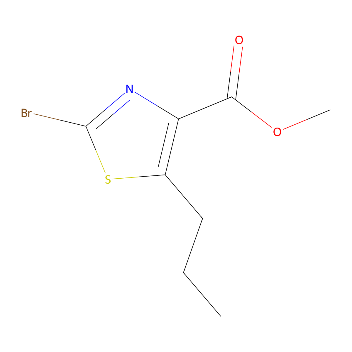 Methyl 2-bromo-5-propylthiazole-4-carboxylate molecular structure, CAS 1120214-96-1