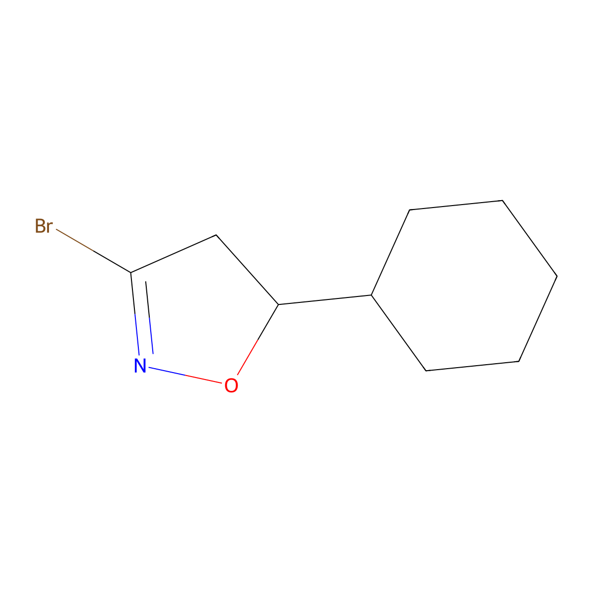 3-Bromo-5-cyclohexyl-4,5-dihydro-1,2-oxazole molecular structure, CAS 1120214-99-4