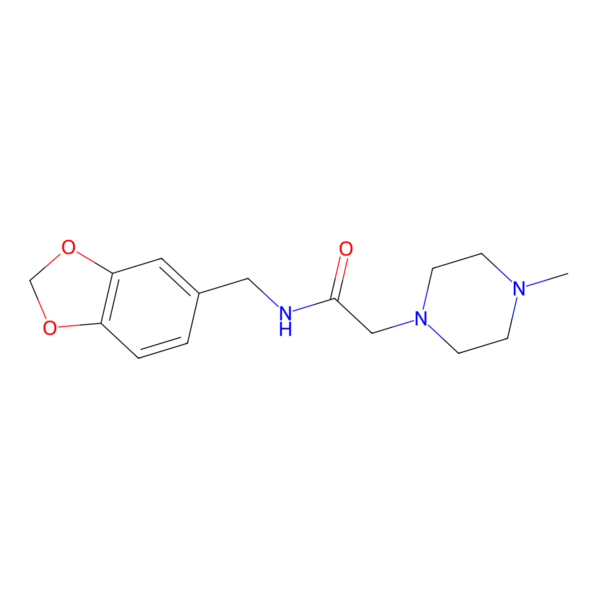 N-[(2H-1,3-Benzodioxol-5-yl)methyl]-2-(4-methylpiperazin-1-yl)acetamide molecular structure, CAS 1120218-03-2
