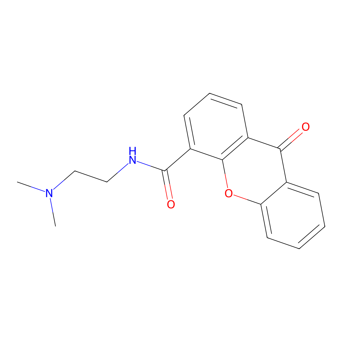 N-(2-(Dimethylamino)ethyl)-9-oxo-9H-xanthene-4-carboxamide molecular structure, CAS 112022-08-9