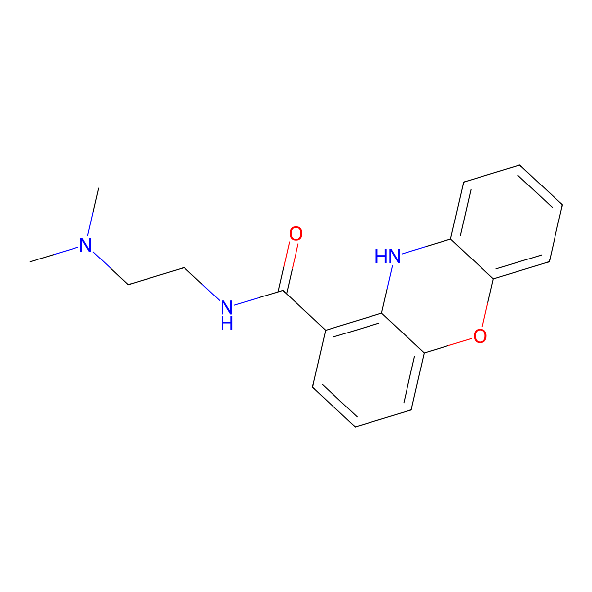 N-(2-(Dimethylamino)ethyl)-10H-phenoxazine-1-carboxamide molecular structure, CAS 112022-13-6