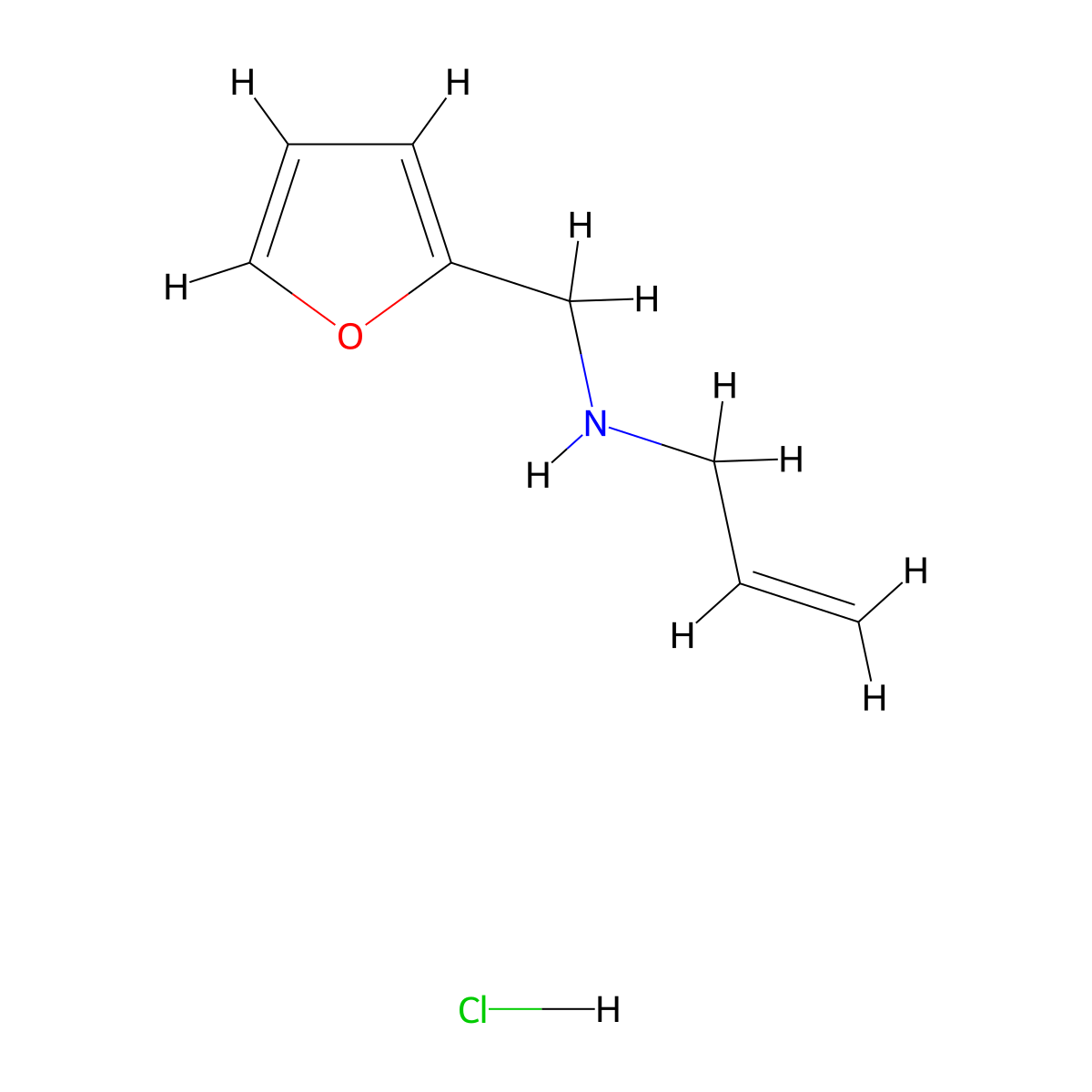 [(Furan-2-yl)methyl](prop-2-en-1-yl)amine hydrochloride molecular structure, CAS 112023-56-0