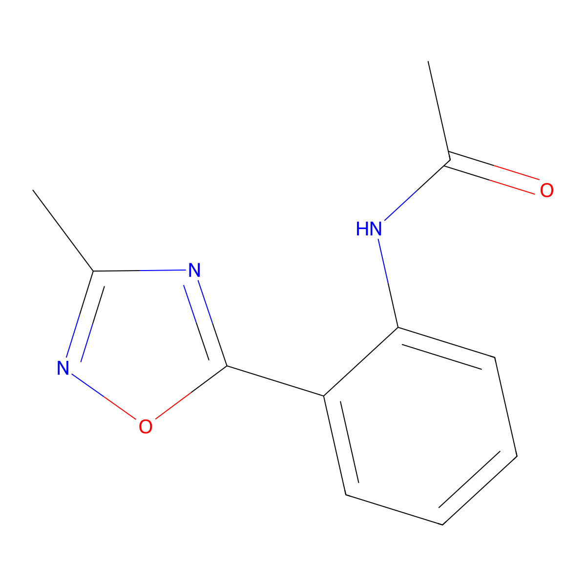 N-[2-(3-methyl-1,2,4-oxadiazol-5-yl)phenyl]acetamide molecular structure, CAS 1120234-68-5