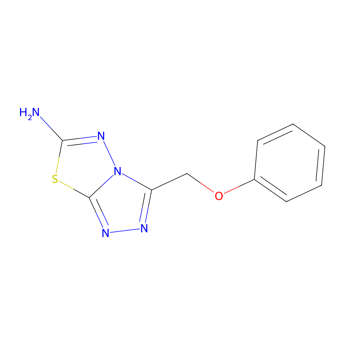 3-(Phenoxymethyl)-[1,2,4]triazolo[3,4-b][1,3,4]thiadiazol-6-amine molecular structure, CAS 1120244-12-3