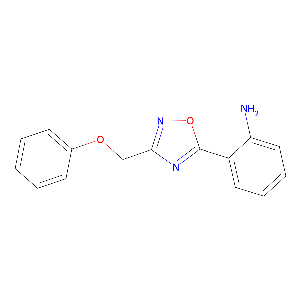2-[3-(Phenoxymethyl)-1,2,4-oxadiazol-5-yl]aniline molecular structure, CAS 1120244-39-4