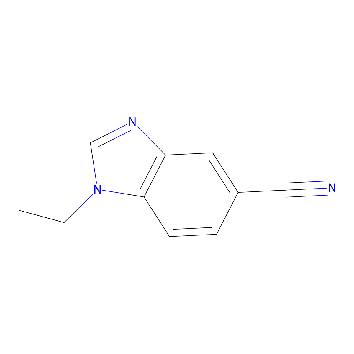 1-Ethyl-1,3-benzodiazole-5-carbonitrile molecular structure, CAS 1120244-47-4