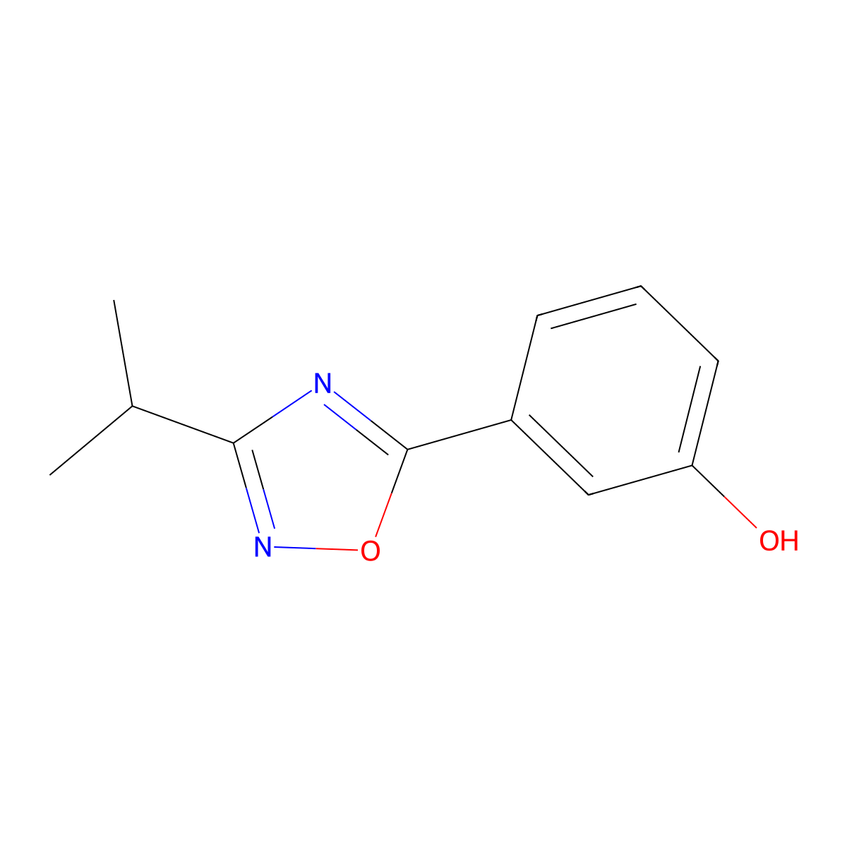 3-(3-Isopropyl-1,2,4-oxadiazol-5-yl)phenol molecular structure, CAS 1120245-16-0