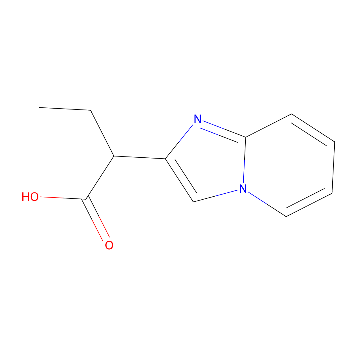 2-(Imidazo[1,2-a]pyridin-2-yl)butanoic acid molecular structure, CAS 1120249-23-1