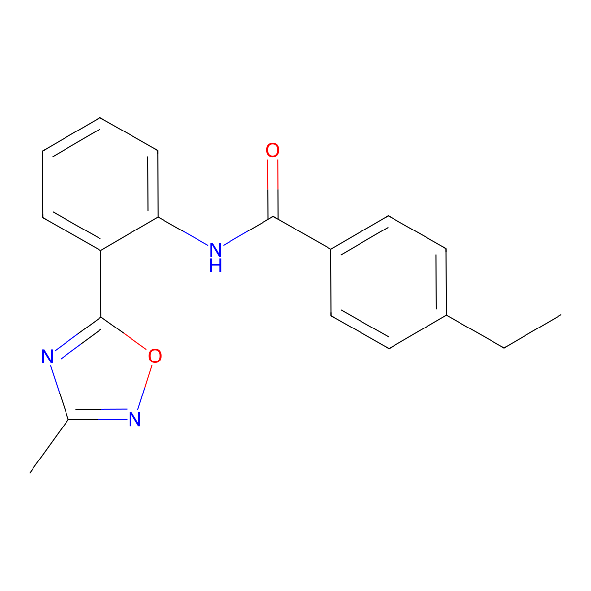 4-ethyl-N-[2-(3-methyl-1,2,4-oxadiazol-5-yl)phenyl]benzamide molecular structure, CAS 1120259-33-7