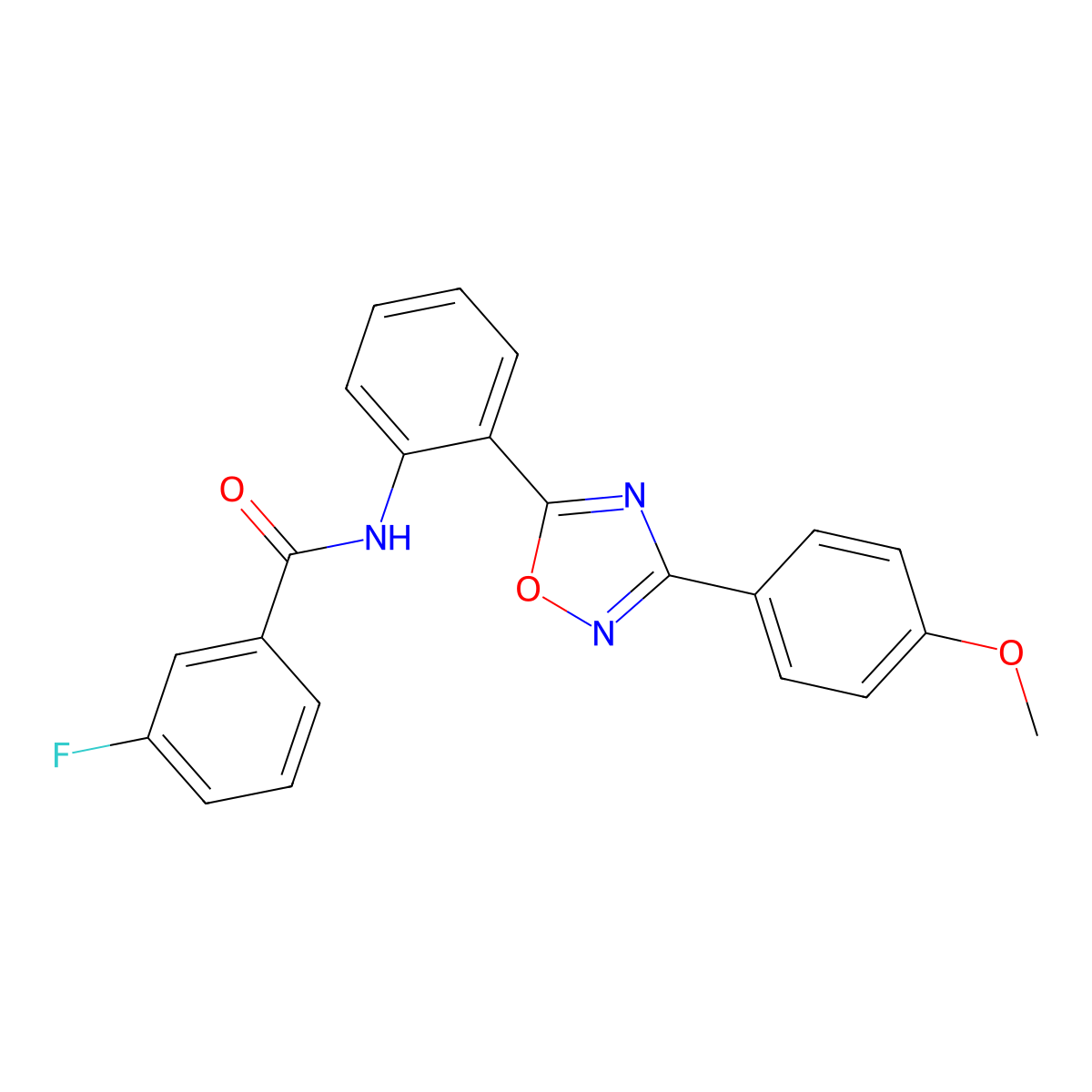 3-fluoro-N-{2-[3-(4-methoxyphenyl)-1,2,4-oxadiazol-5-yl]phenyl}benzamide molecular structure, CAS 1120259-67-7