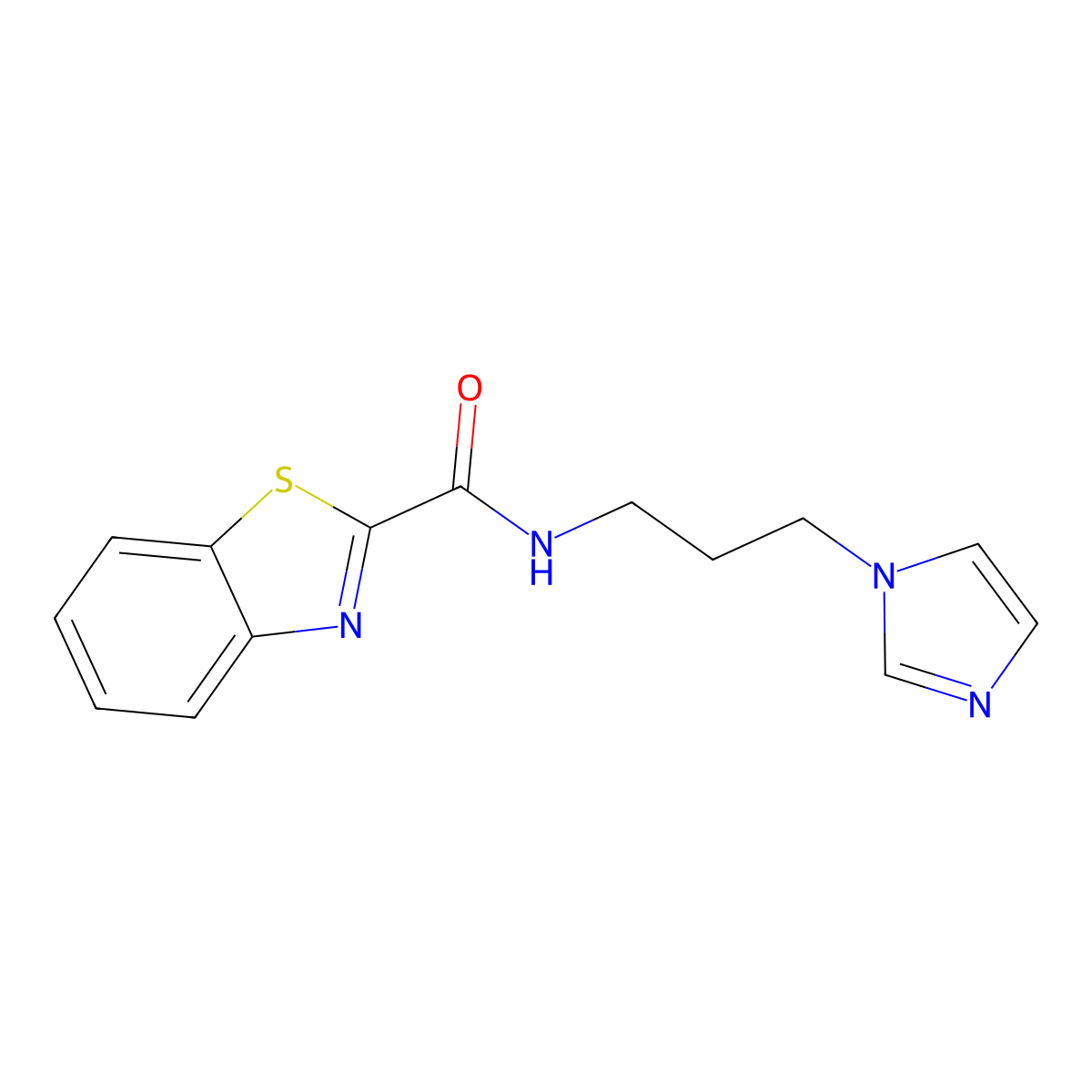 N-[3-(1H-imidazol-1-yl)propyl]-1,3-benzothiazole-2-carboxamide molecular structure, CAS 1120264-86-9