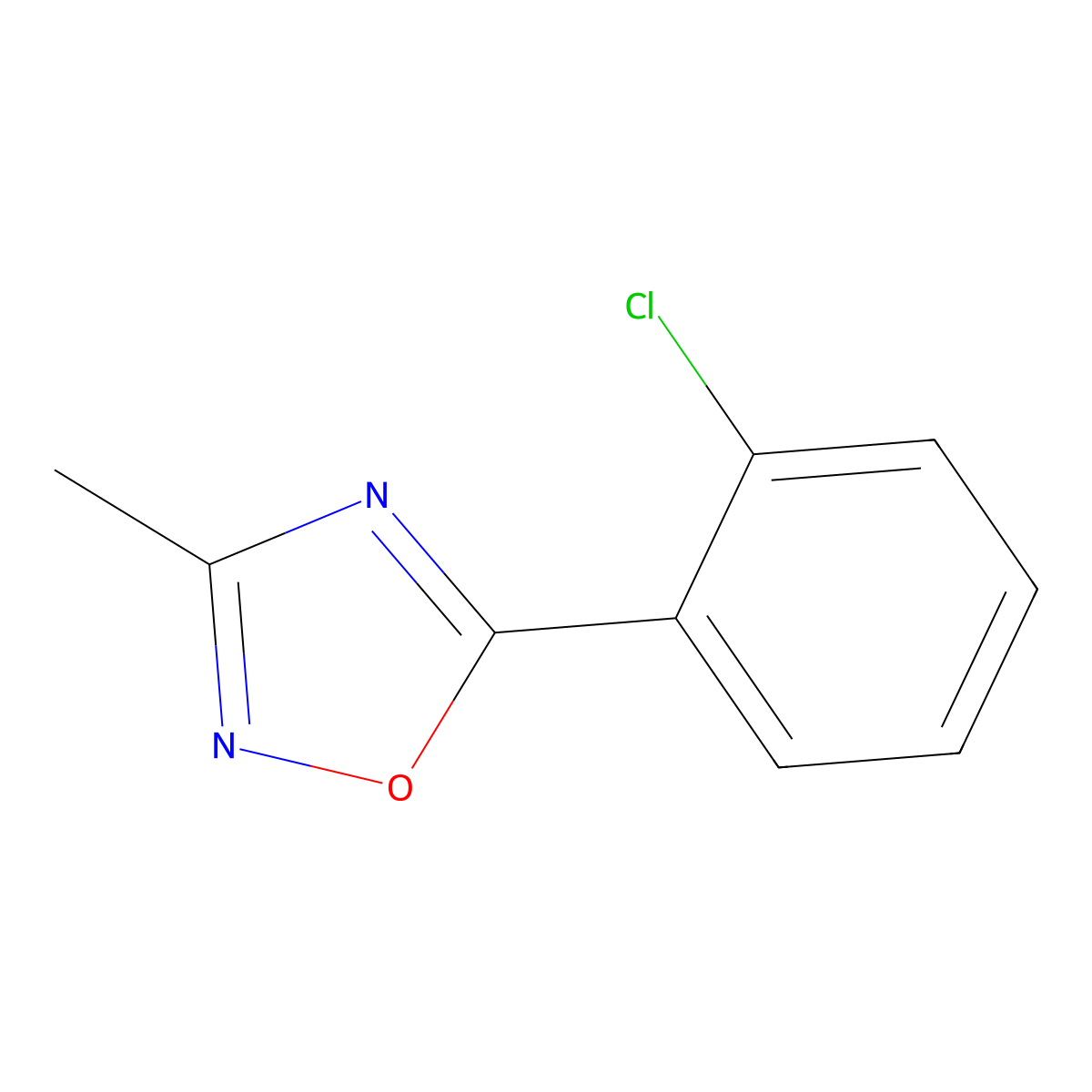 5-(2-Chlorophenyl)-3-methyl-1,2,4-oxadiazole molecular structure, CAS 1120271-16-0