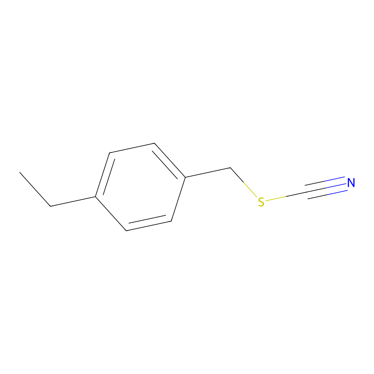 4-Ethylbenzyl thiocyanate molecular structure, CAS 112028-24-7
