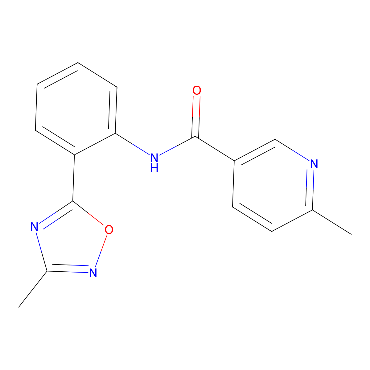 6-methyl-N-[2-(3-methyl-1,2,4-oxadiazol-5-yl)phenyl]pyridine-3-carboxamide molecular structure, CAS 1120282-14-5