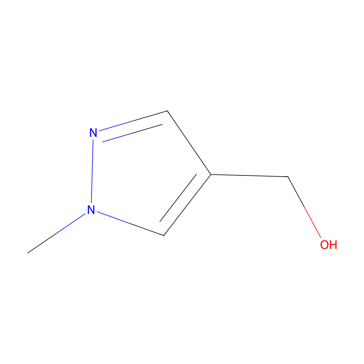 (1-methyl-1H-pyrazol-4-yl)methanol molecular structure, CAS 112029-98-8