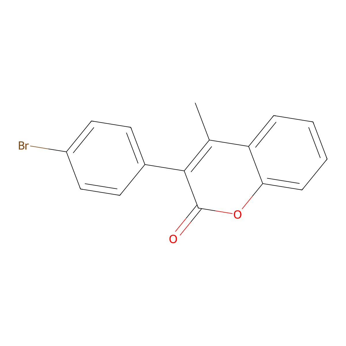 3-(4-Bromophenyl)-4-methylchromen-2-one molecular structure, CAS 112030-35-0