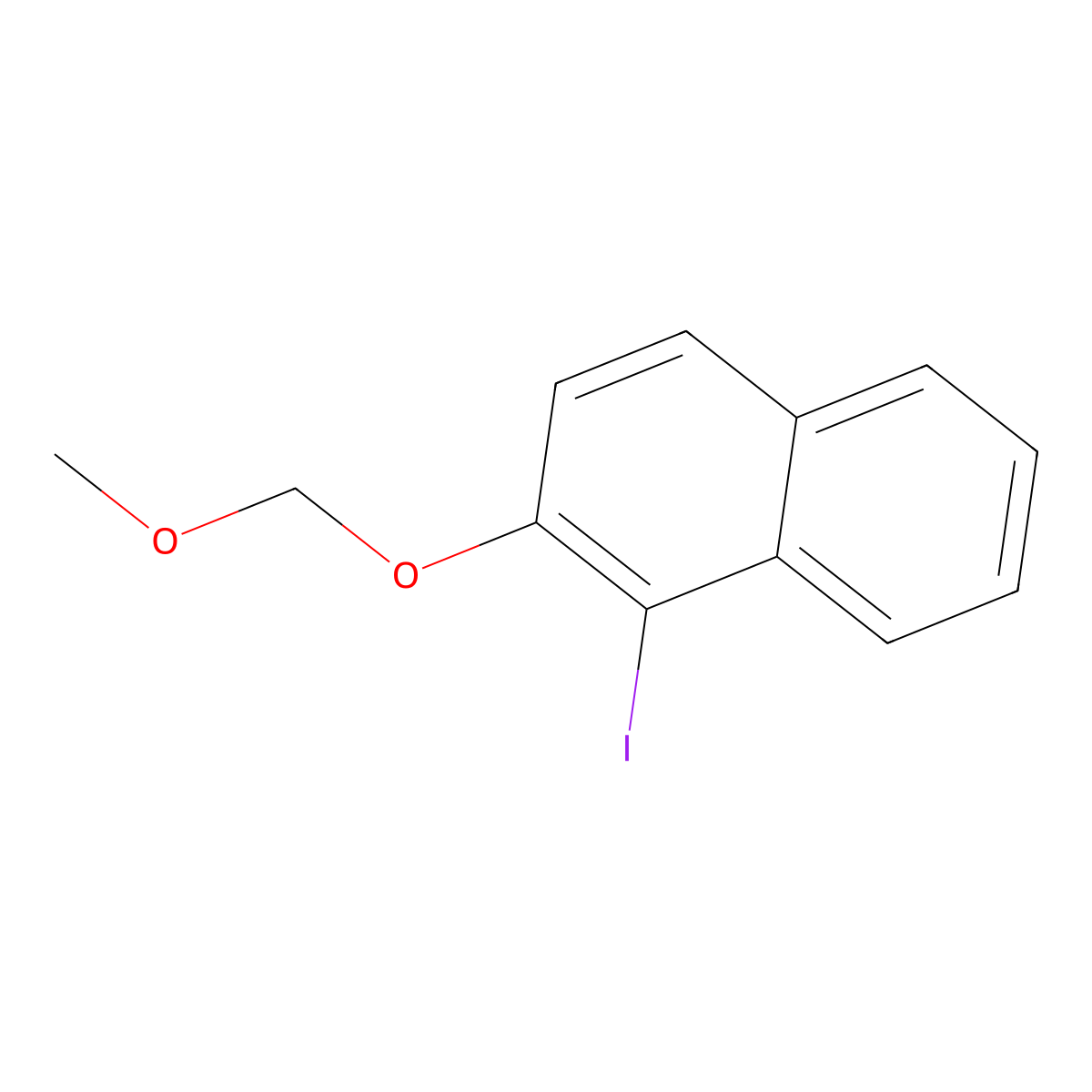 Naphthalene, 1-iodo-2-(methoxymethoxy)- molecular structure, CAS 112031-06-8