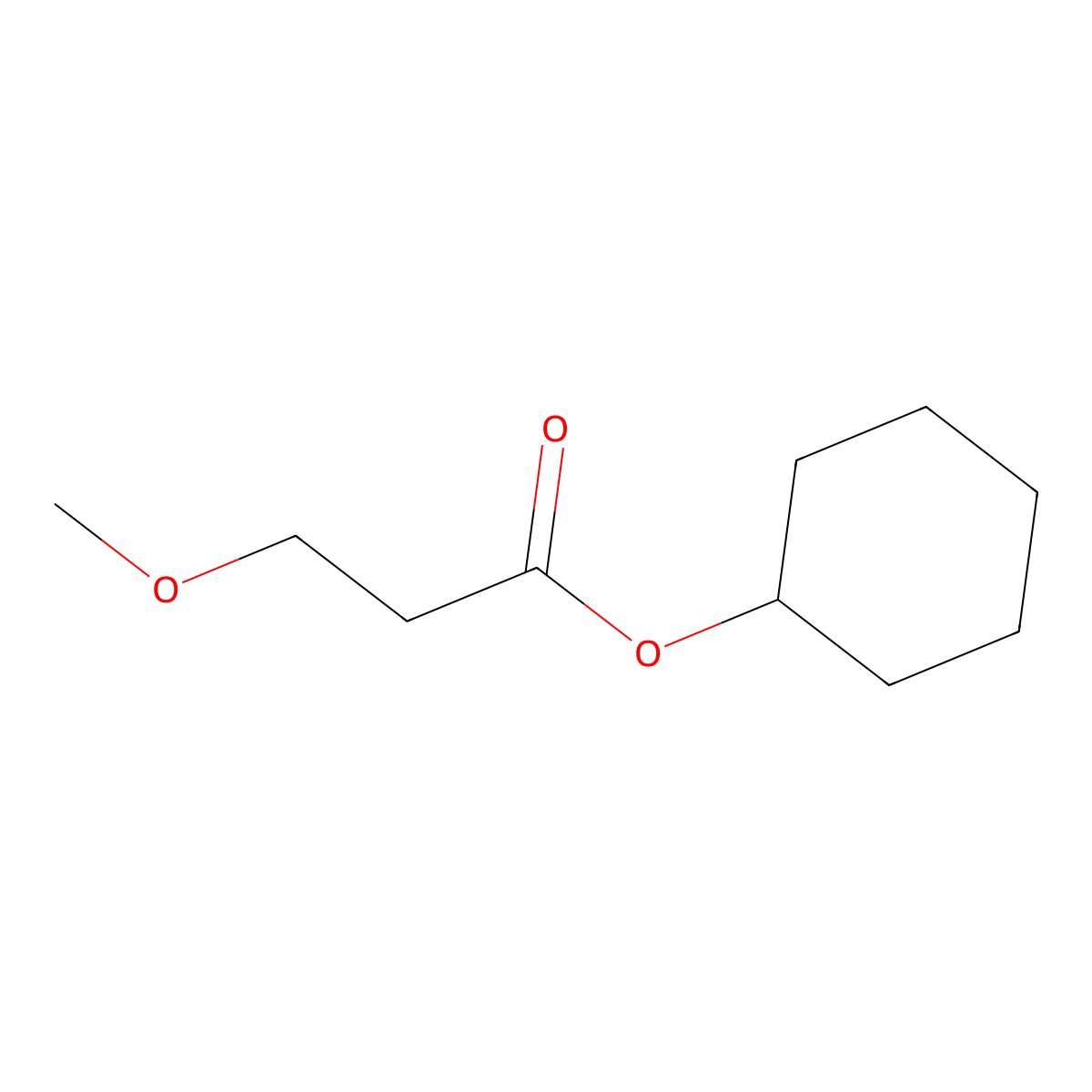 Cyclohexyl 3-methoxypropanoate molecular structure, CAS 112032-53-8