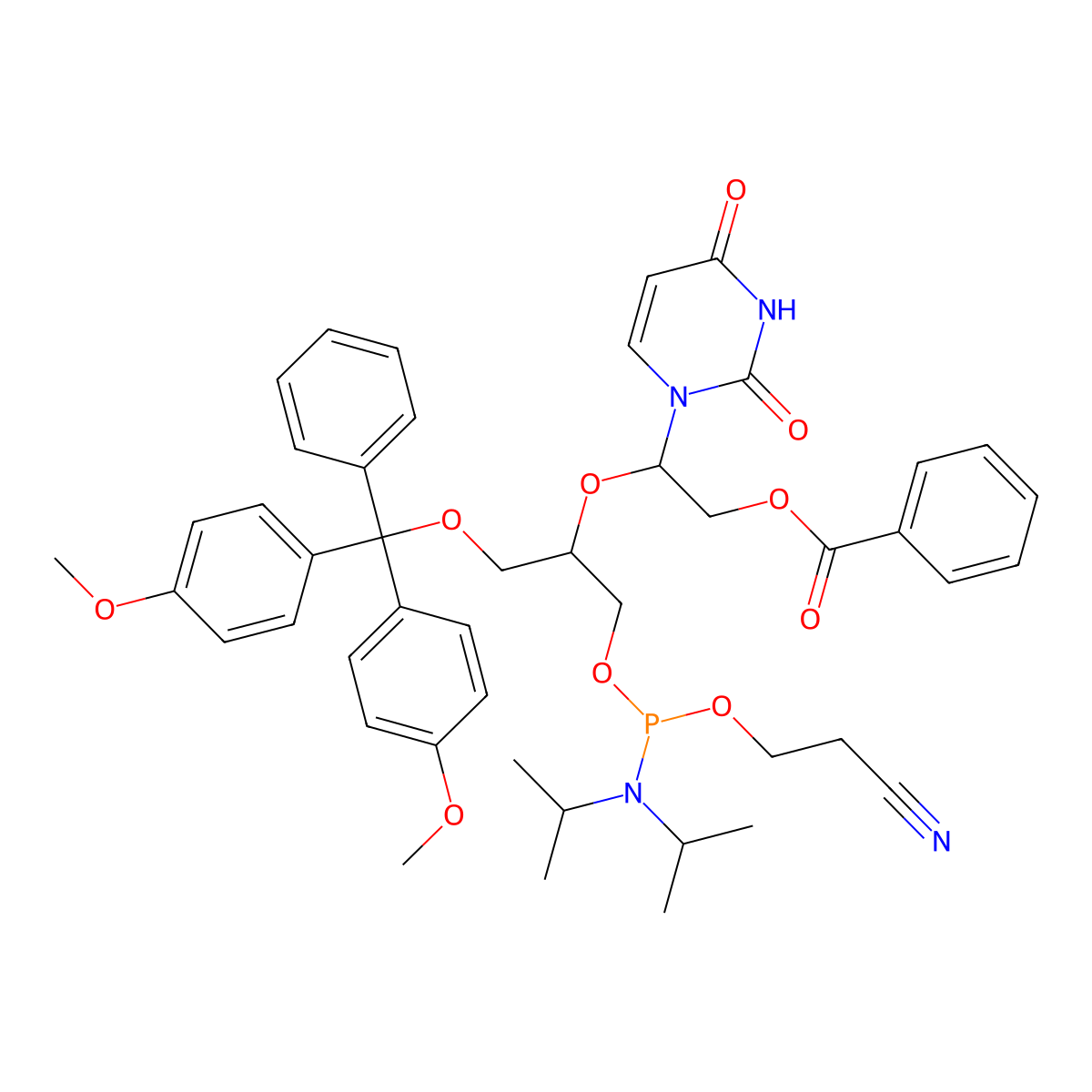 UNA-U-CE Phosphoramidite molecular structure, CAS 1120329-48-7